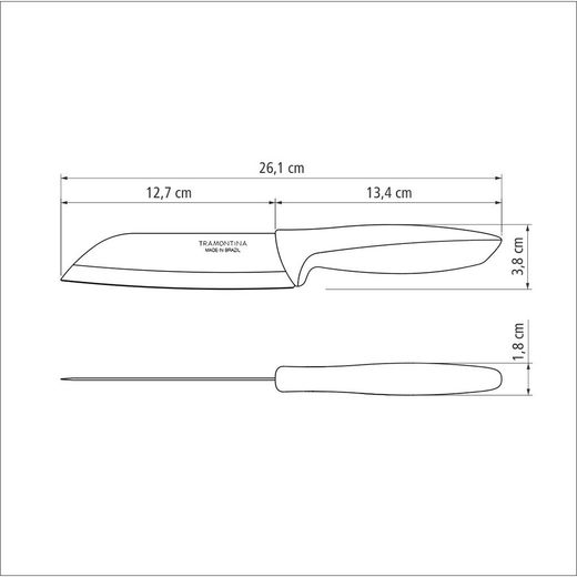 Cuchillo Santouku Plenus Negro 12,7 Cm -  5"