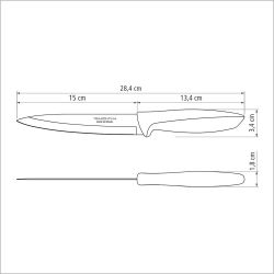 Cuchillo Utility Plenus Negro 153 Mm
