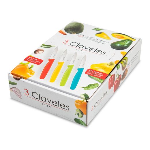 Cuchillo Verduras 8 Cm Modelos Y Colores Surtidos, Expositor 24 Uds