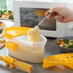 Cuecepasta Para Microondas 4 En 1 Con Accesorios Y Recetas