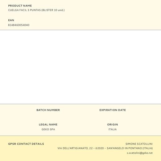 Cuelga Facil 3 Puntas (Blister 10 Unid.)