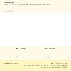 Cuerda De Goma Elástica Blanca / Azul Poliéster Calibre 10 Mm X 100 M