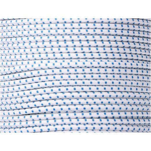 Cuerda De Goma Elástica Blanca / Azul Poliéster Calibre 8 Mm X 200 M