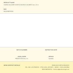 Cuerda De Goma Elástica Blanca Calibre 8 Mm X 15 M