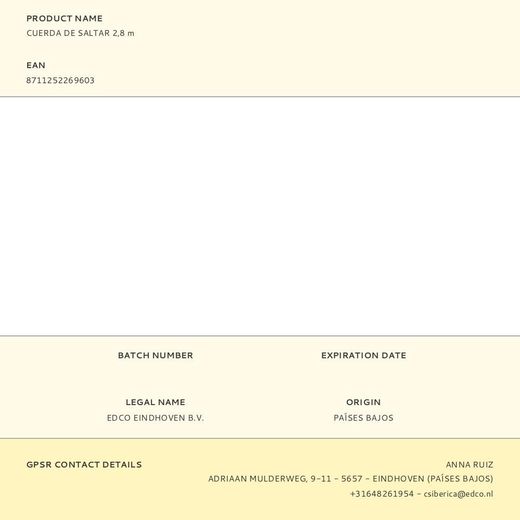 Cuerda De Saltar 2,8 M