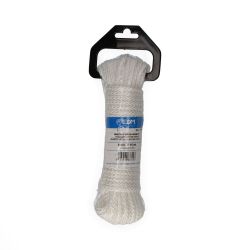 Cuerda Trenzada Nylon Blanco Granate, Calibre 6 Mm X 15 M
