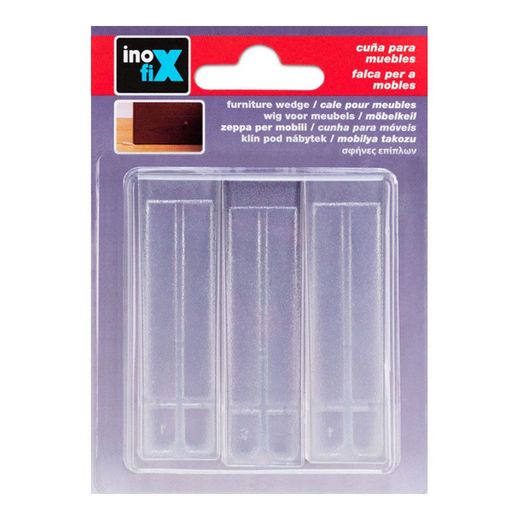 Cuña De Plastico Transparente (Blister 3 Unid.) Inofix