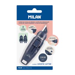 Cúter De Hoja Cerámica Stick Serie 1918 Azul Marino Blister