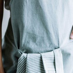 Delantal De Algodón Gris 60X90Cm Cc20146 Andrea House