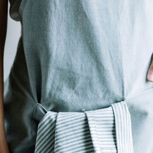 Delantal De Algodón Gris 60X90Cm Cc20146 Andrea House