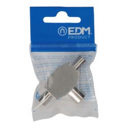 Derivador 1 Base+2 Clavijas Metalico Extra Envasado Edm