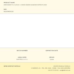 Derivador Tv 1 Clavija + 2 Bases Negro Blindado Retractilado