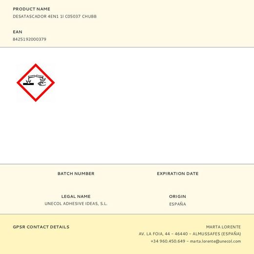 Desatascador 4En1 1L C05037 Chubb