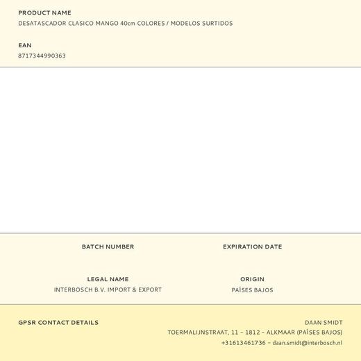 Desatascador Clasico Negro Con Mango De Madera, Ø13,5 Cm X 40 Cm