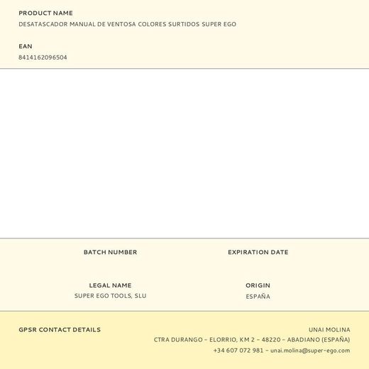 Desatascador Manual De Ventosa Azul, 19 X 11 X 11 Cm