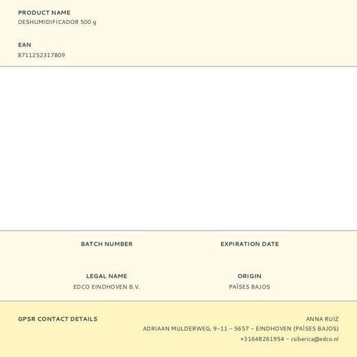 Deshumidificador 500 G