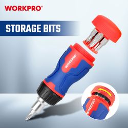 Destornillador Corto De Carraca, 8 En 1, 115 X 37 X 36,5 Mm