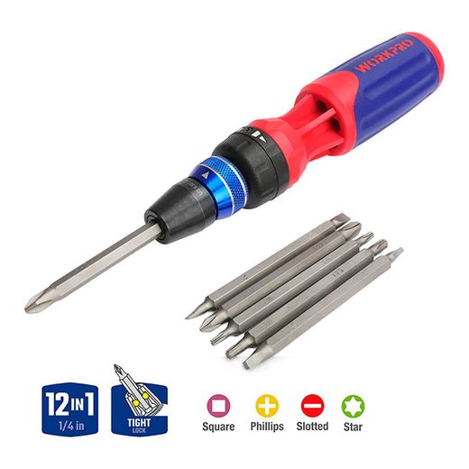 Destornillador De Carraca 12 En 1