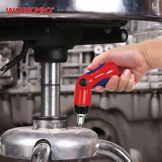 Destornillador De Carraca, Cabeza Articulada, 7 En 1, 140 X 35 X 34 Mm