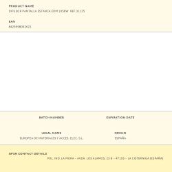 Difusor Pantalla Estanca Edm 1X58W  Ref 31125