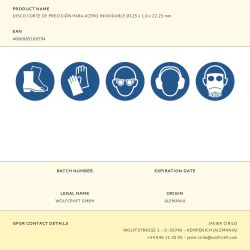 Disco Corte Precisión Acero Inoxidable Ø125 X 1,0 X 22,23 Mm