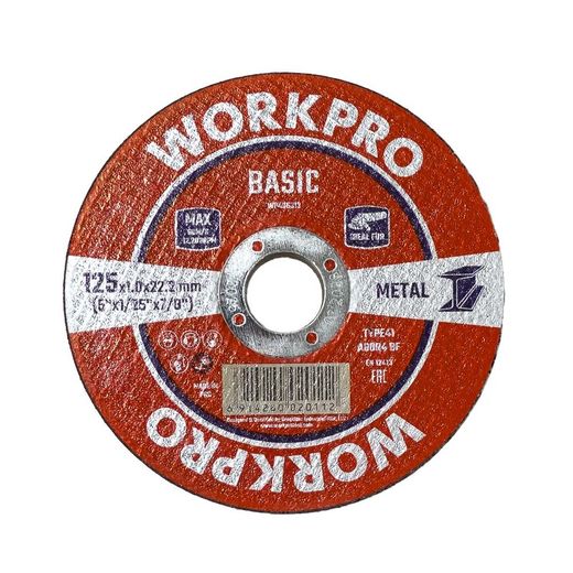 Disco De Corte Metal E Inox T41, Basic, Ø125 X 1,0 X 22,2 Mm