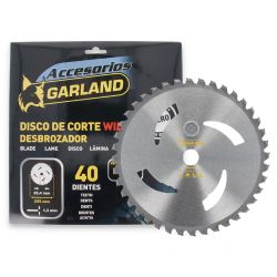 Disco De Corte Para Desbrozadora, 40 Dientes, Ø255 X 1,3 X 25,4 Mm