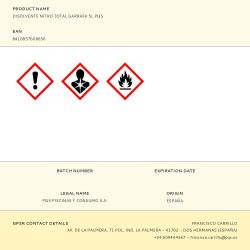Disolvente Nitro Total Garrafa 5L Pqs