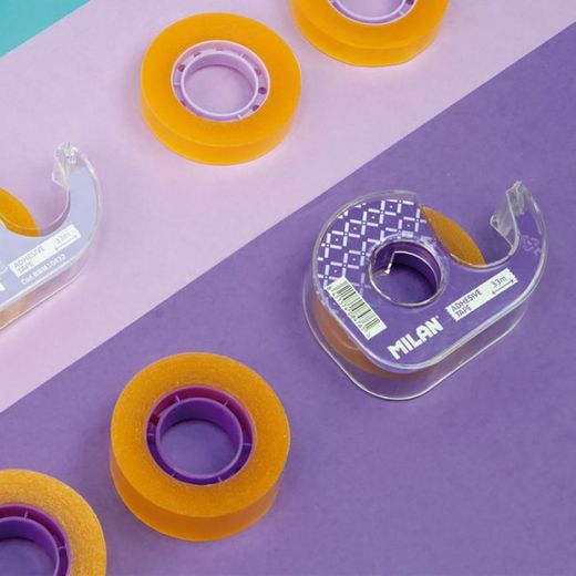 Dispensador De Cinta Adhesiva Transparente 19 Mm X 33 M Colores Surtidos