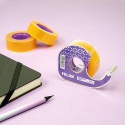 Dispensador De Cinta Adhesiva Transparente 19 Mm X 33 M Colores Surtidos