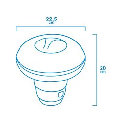 Dispensador Flotante De Químicos En Pastillas O Granulado, Ø22,5 X 20 Cm