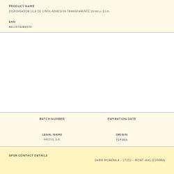 Dispensador Lila De Cinta Adhesiva Transparente 19 Mm X 33 M