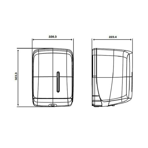 Dispensador Papel Mecha Timeless Abs Reciclado Negro Jofel