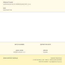 Dispensador Poli M. Fresno Blanco Ø9 X 13 Cm