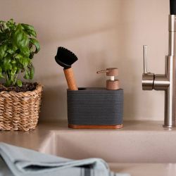 Dispensador Poli/Acacia Gris 16,5 X 8 X 22 Cm