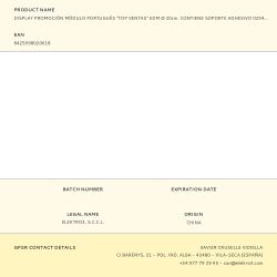 Display Promoción Módulo Portugués "Top Ventas" Edm Ø 20Cm. Contiene Soporte Adhesivo 02942.