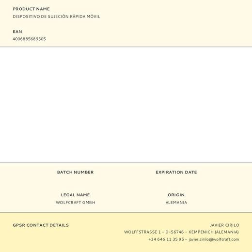 Dispositivo De Sujeción Rápida Móvil