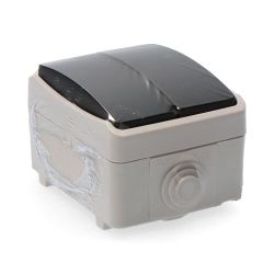 Doble Conmutador Estanco, 10 Ax 250 V~. Ip54