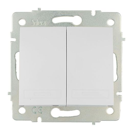 Doble Conmutador/Interruptor 10Ax 250V Serie Europa Solera Erp12Qc