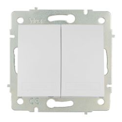 Doble Conmutador/Interruptor 10Ax 250V Serie Europa Solera Erp12Qc