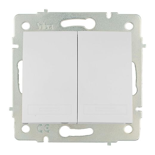 Doble Conmutador/Interruptor 10Ax 250V Serie Europa Solera Erp12Qc