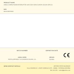 Doble Conmutador/Interruptor 10Ax 250V Serie Europa Solera Erp12U