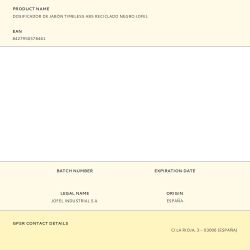 Dosificador De Jabón Timeless Abs Reciclado Negro Jofel