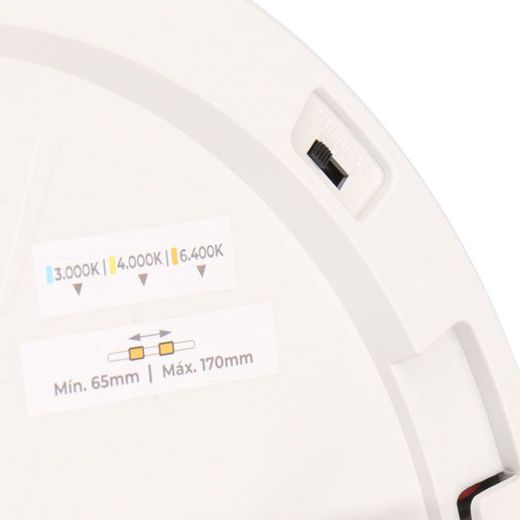 Downlight Ajustable Led Superficie/Empotrar 20 W 2050 Lm, Marco Blanco, 3Cct, Ø22,5 Cm