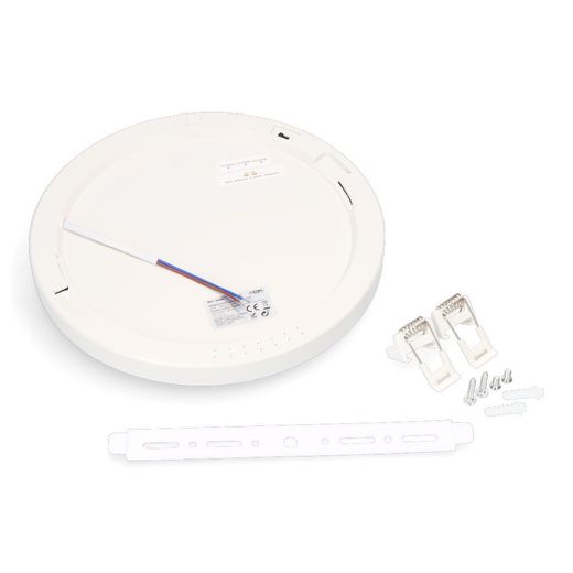 Downlight Ajustable Led Superficie/Empotrar 20 W 2050 Lm, Marco Blanco, 3Cct, Ø22,5 Cm