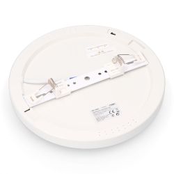 Downlight Ajustable Led Superficie/Empotrar 20 W 2050 Lm, Marco Blanco, 3Cct, Ø22,5 Cm