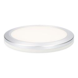 Downlight Ajustable Led Superficie/Empotrar 20 W 2050 Lm, Marco Cromo, 3Cct, Ø22,5Cm