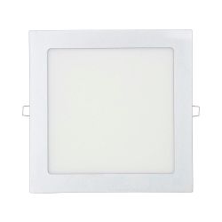 Downlight Led Empotrable Cuadrado 20 W Luz Fria 6400 K 1500 Lm Cromado 22 X 22 Cm