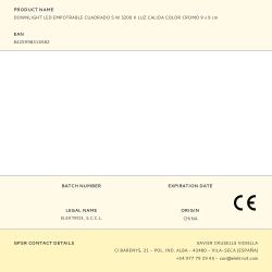 Downlight Led Empotrable Cuadrado 5 W 3200 K Luz Calida Color Cromo 9 X 9 Cm