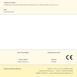 Downlight Led Empotrable Modelo Meson 23,5 W 1820 Lm 4000 K  Ø22,17 X 5 Cm